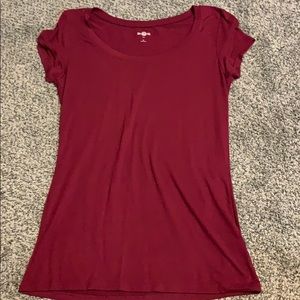 Maroon top